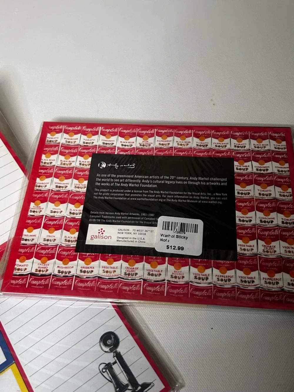 NWT Andy Warhol Sticky Notes Set of Two Collector’s Items Stationary